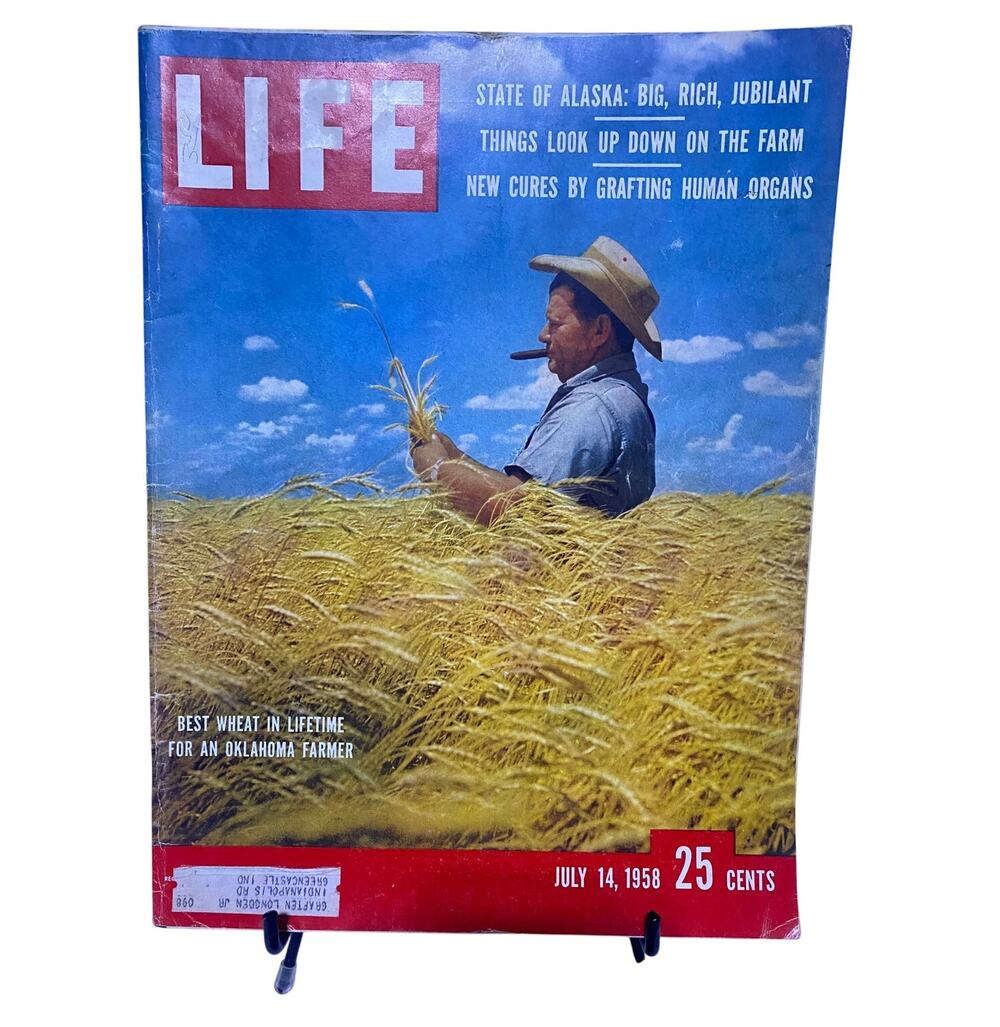 LIFE Magazine July 14 1958 Oklahoma Farmer Clarence Krigbaum Alaska Statehood